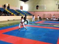 Karateciler okulları için tatamiye çıktı