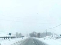Erzurum - Horasan karayolunda kar ve tipi nedeniyle ulaşım güçlükle sağlanıyor