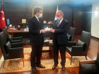 RektörÇomaklı, Cumhurbaşkanlığı Strateji ve Bütçe Başkanı İbrahim Şenel ile bir araya geldi