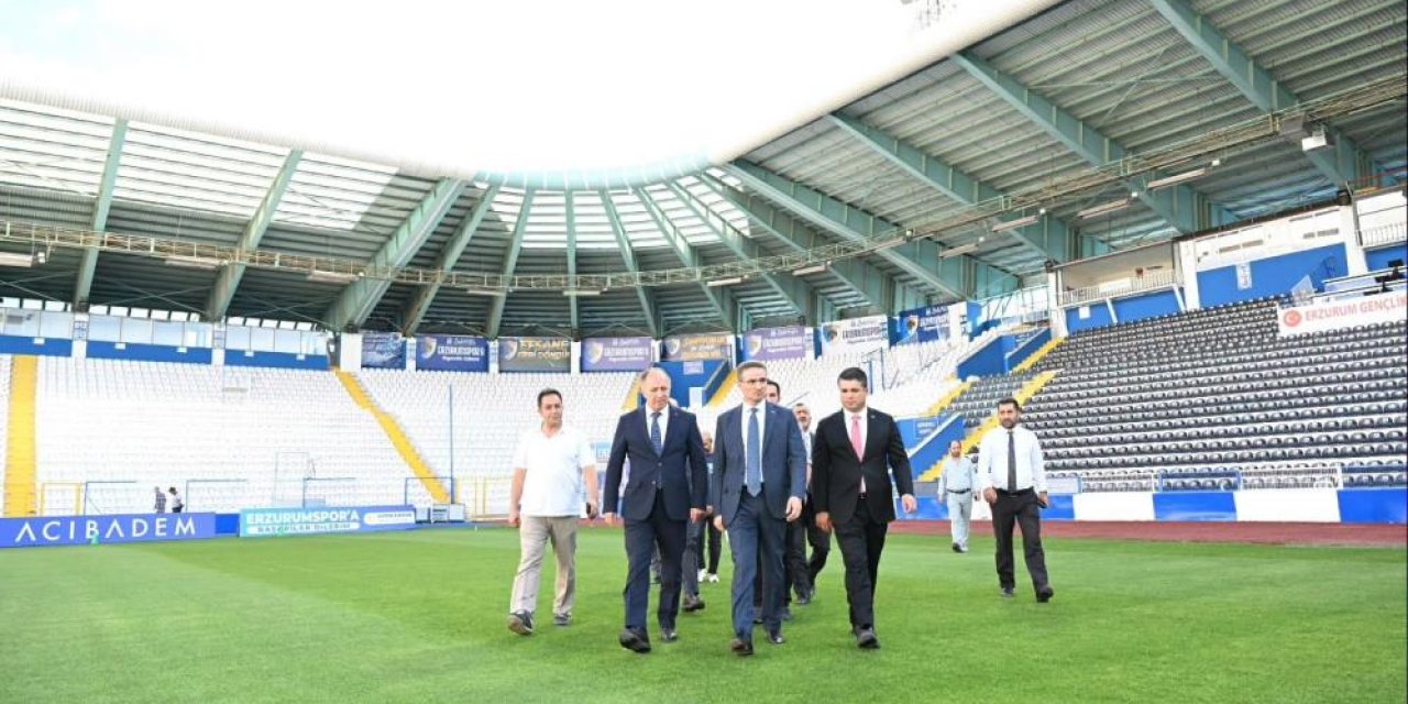 Kazım Karabekir Stadı maça hazırlanıyor! Vali Baruş’tan stadyumda inceleme