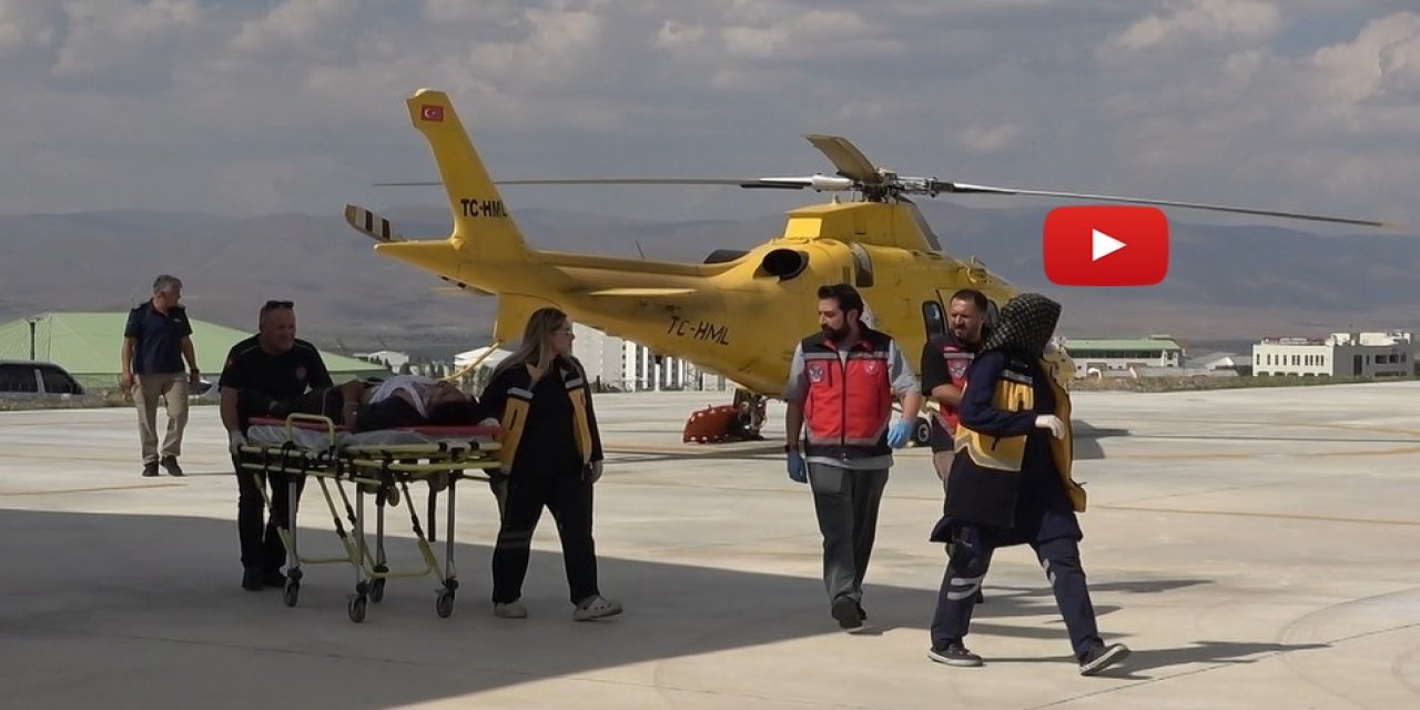 Karayazı’da traktör kazası: Yaralı genç helikopterle hastaneye sevk edildi