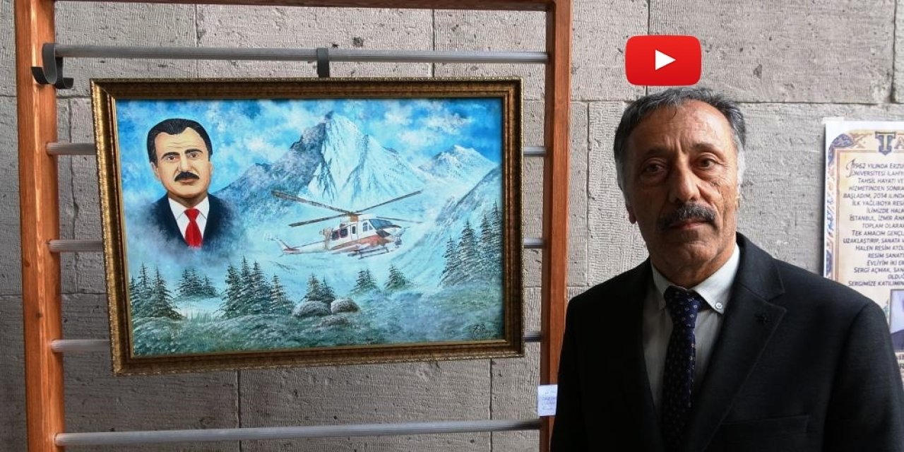 Muhsin Yazıcıoğlu’nun hatırası Erzurum’da yağlı boya tabloyla yaşatılıyor