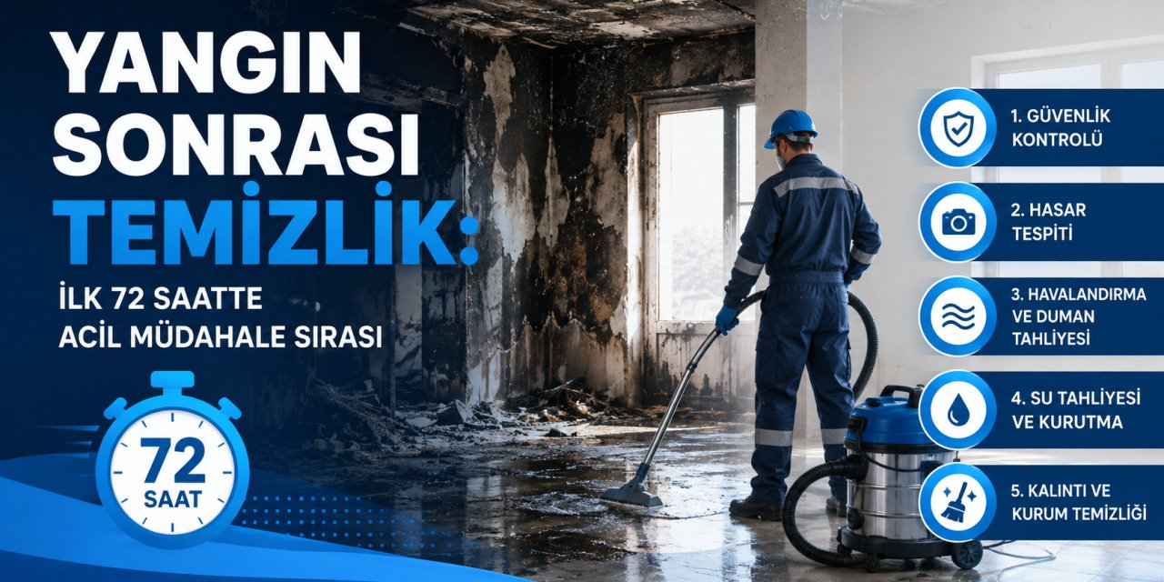 Yangın Sonrası Temizlik: İlk 72 Saatte Acil Müdahale Sırası