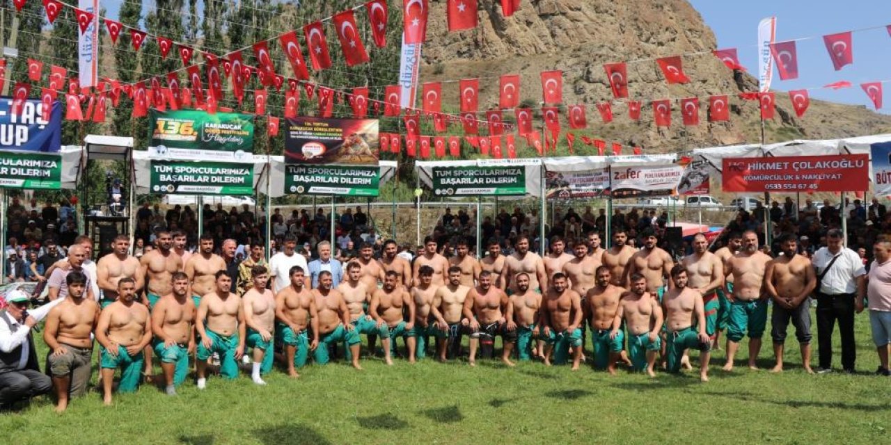 Tortum’da 600 güreşçi er meydanında ter döktü! Başpehlivan Fatih Yaşarlı oldu