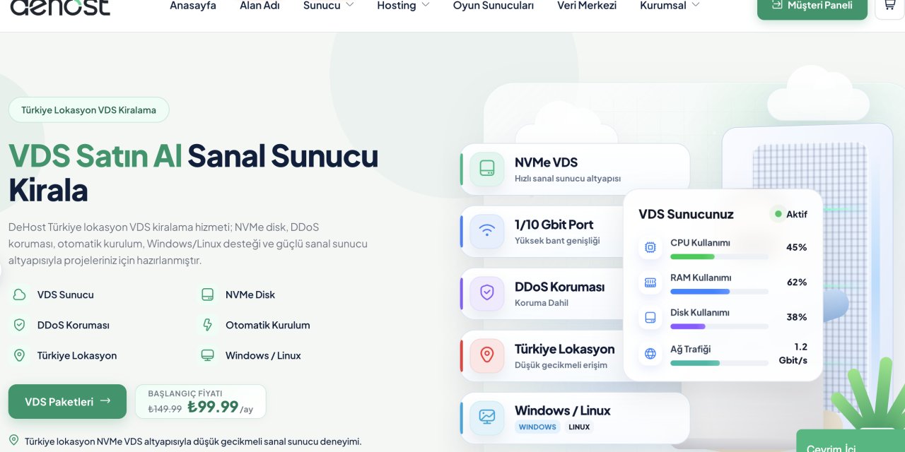 Dijital Dünyada Kesintisiz Hız: Dehost ile Güçlü ve Güvenli Sunucu Altyapısı