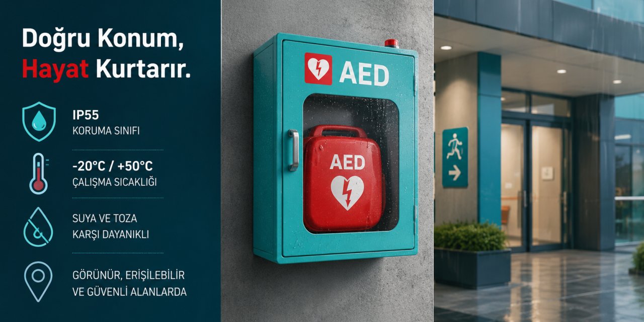 Aselsan defibrilatör nereye konumlandırılır: IP55 koruma sınıfı ve çalışma koşulları