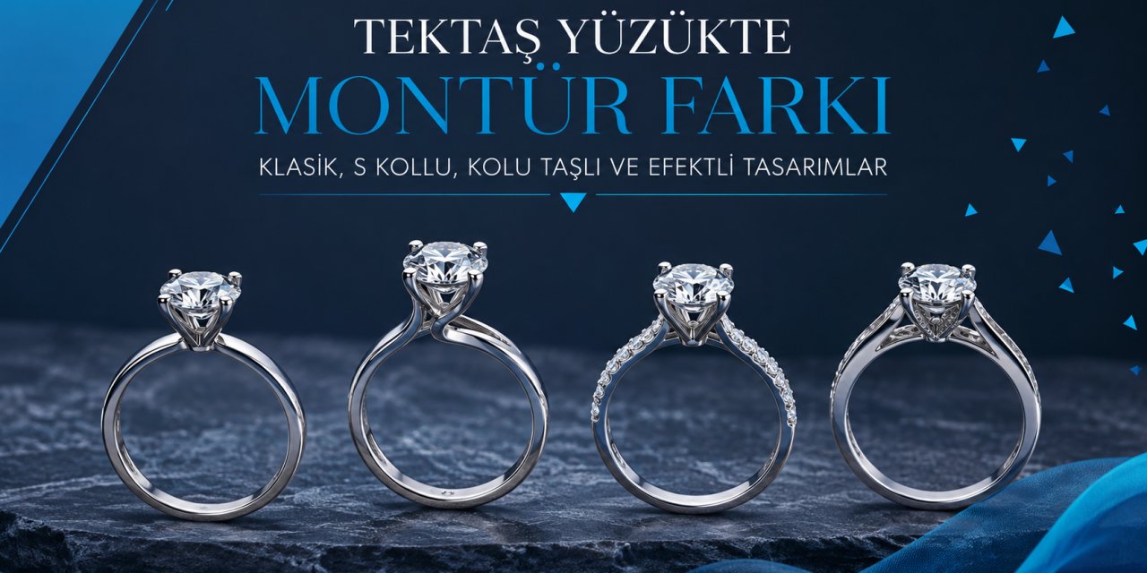 Tektaş Yüzükte Montür Farkı: Klasik, S Kollu, Kolu Taşlı ve Efektli Tasarımlar