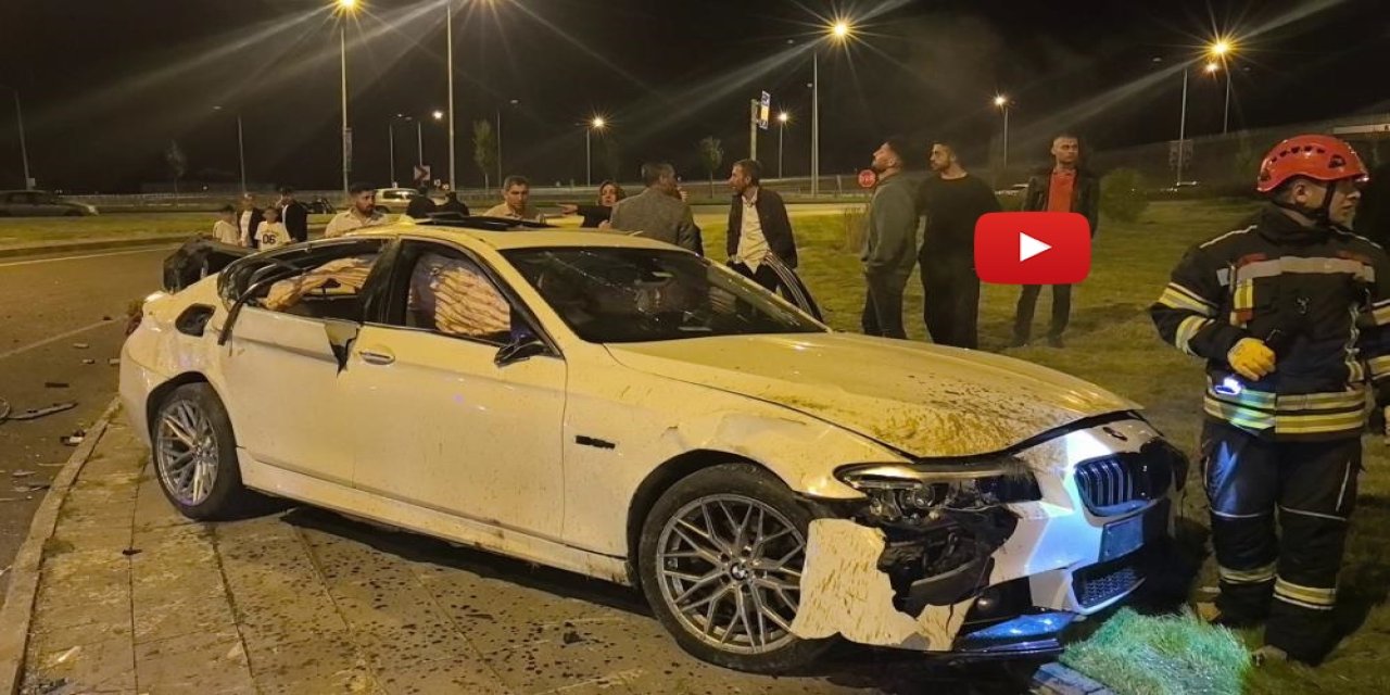 Erzurum Palandöken’de gece kazası! İki araç çarpıştı, 2 kişi yaralandı