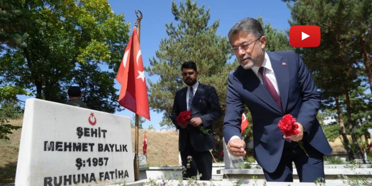 Bakan Yumaklı Erzurum’da Gaziler Günü programına katıldı: Şehitliklerde dualar edildi