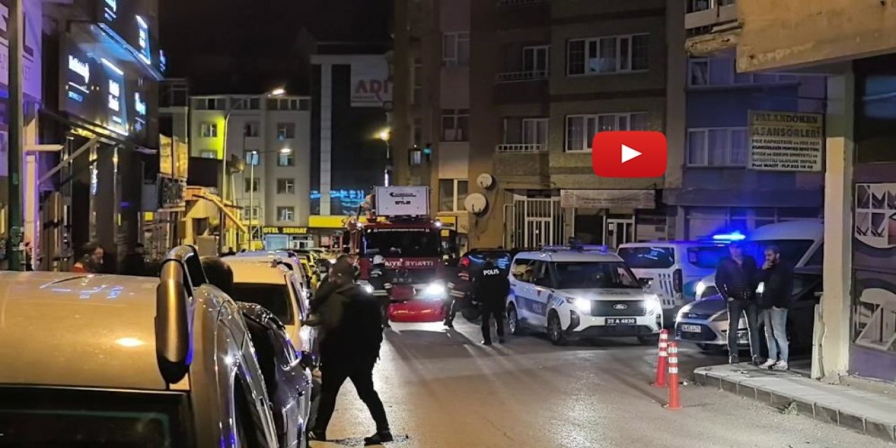 Polisten kaçıp çatıya çıktı! Erzurum’da firari şahıs eşi ve polis tarafından ikna edildi