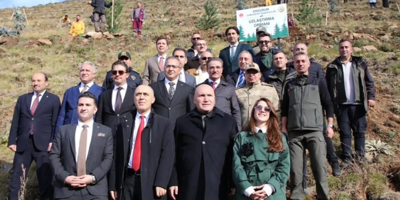 Erzurum’da 20 bin fidanlık Uzlaştırma Ormanı kuruldu