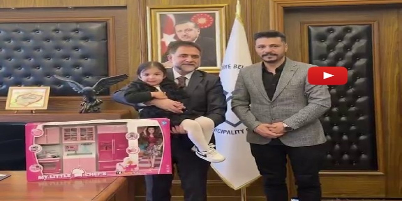 Erzurum’da temizlik işçilerinin minik hayranı belediyede ağırlandı