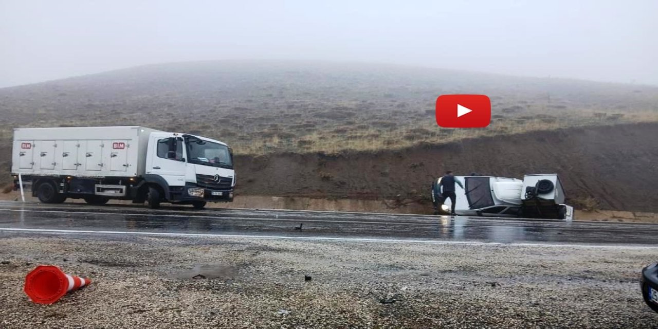 Erzurum Karayazı’da market aracı ile otomobil çarpıştı: 1’i ağır, 2 yaralı