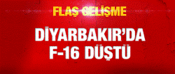 Diyarbakır'da F-16 Savaş Uçağı Düştü