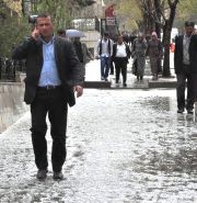 Erzurum'u 10 Dakikalık Dolu Yağışı Vurdu