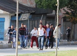 Erzurum'da bir grup Işid'i protesto etti...