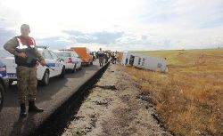 Erzurum'da feci kaza... 22 yaralı var...