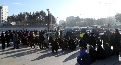 Erzurum'da New City mağdurları yolu trafiğe kapattı..