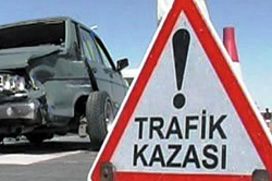 Horasan'da trafik kazası...