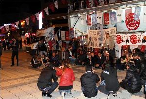 Erzurum'da Chp'liler Soma Şehitlerini Andı