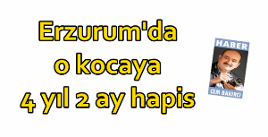 Erzurum'da o kocaya 4 yıl 2 ay hapis