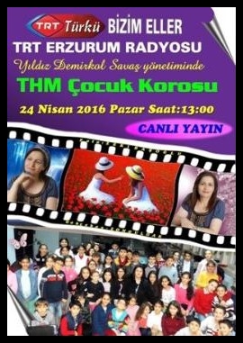 THM Çocuk Korosu Çocuk Bayramını Canlı Radyo Konseri İle Trt Türkü'de Kutladı