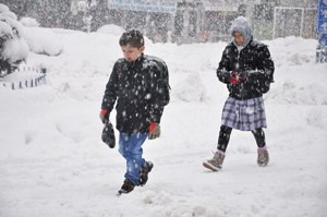 Erzurum'da okullara kar tatili