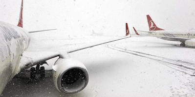 Erzurum ve Iğdır'da Hava Ulaşımına Kar Engeli