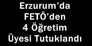 Erzurum’da Fetö’den 4 Öğretim Üyesi Tutuklandı