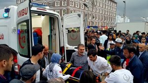 Erzurum'da Otobüs Tekerine Ayağı Sıkışan Kadın Yaralandı