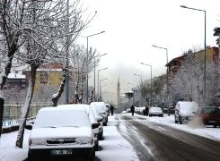 Erzurum'da Kar Yağışı Başladı...