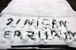 Erzurum’a baharda kar sürprizi
