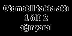 Otomobil takla attı: 1 ölü, 2 ağır yaral