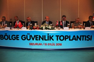 İçişleri Bakanı Soylu Erzurum'da "Bölge Güvenlik Toplantısı"na katıldı