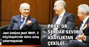 Prof. Dr. Serdar Sevimli adaylıktan çekildi... MHP'den AK Parti'ye İttifak Jesti! Denizli ve Erzurum'dan Aday Çıkarmayacak.