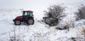 Aşkale’de trafik kazası: 1 yaralı