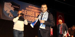 B.B Erzurumspor'un yeni başkanı Hüseyin Üneş oldu