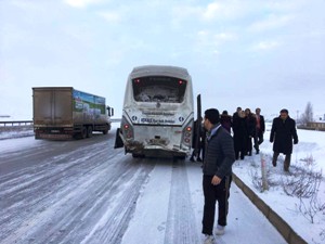 Erzurum’da trafik kazası: 2 yaralı