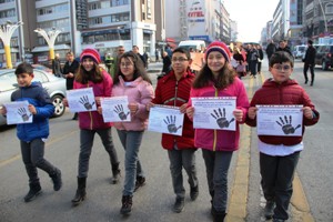 Erzurum ‘Kadına Şiddete Hayır’ dedi