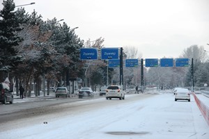 Erzurum kar yağışıyla birlikte beyaz örtüyle kaplandı
