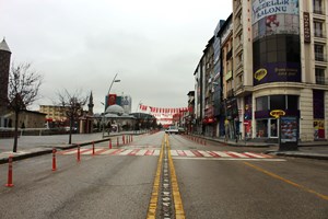 4 günlük sokağa çıkma kısıtlamasının ilk gününde Erzurum sessizliğe büründü