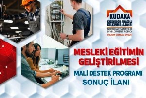 KUDAKA Mesleki Eğitimin Geliştirilmesi Mali Destek Programı sonuçları kesinleşti