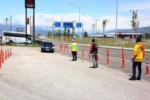 Erzurum’da denetimler havadan görüntülendi