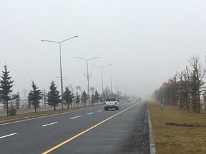 Erzurum güne sisle uyandı