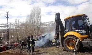 Erzurum’da ot yangını