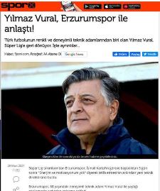 FİKRET DADAŞ YAZDI: 'ERZURUMSPOR, YILMAZ VURAL İLE ANLAŞTI ..'