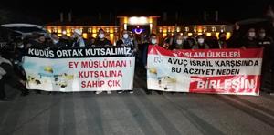 Erzurum’dan Filistin’e destek İsrail’e sert tepki