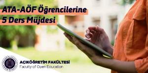 ATA-AÖF öğrencilerine 5 ders müjdesi