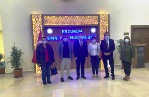 Erzurum Yeni Medya Derneğinden Emniyet Müdürü Tuncer’e ziyaret