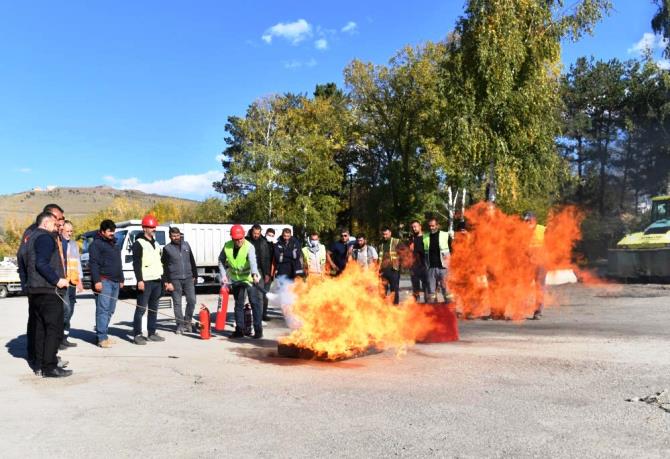 Yakutiye Belediyesi personelleri iş sağlığı ve güvenliği eğitiminden geçti